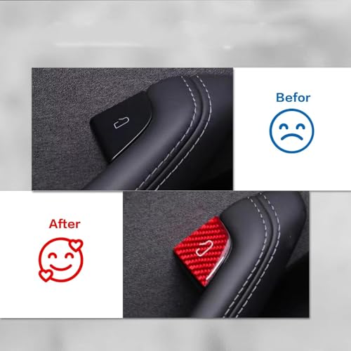 Accessoires touches Tesla Model Y protection boutons commande portières carbone 2019-2025