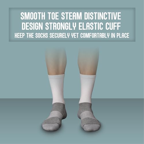 Socks with Smooth Toe Seam & Strong Elastic Cuff for Men and Women-Moisture Wicking-Work & Everyday Use2