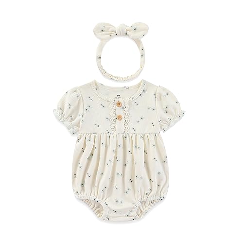 Newborn Baby Girl Bodysuit Suit Baby Clothes Short Sleeve 3 Outfit Bundle Mix Match4