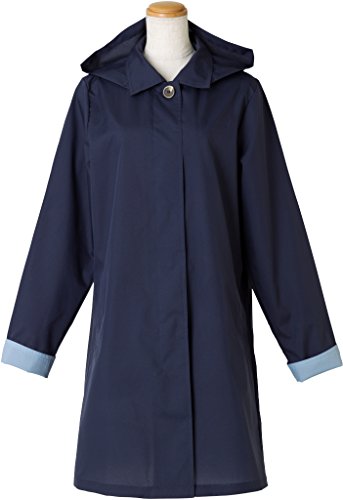 ビコーズ レインコート ステンカラーコート BE-77006 ネイビー