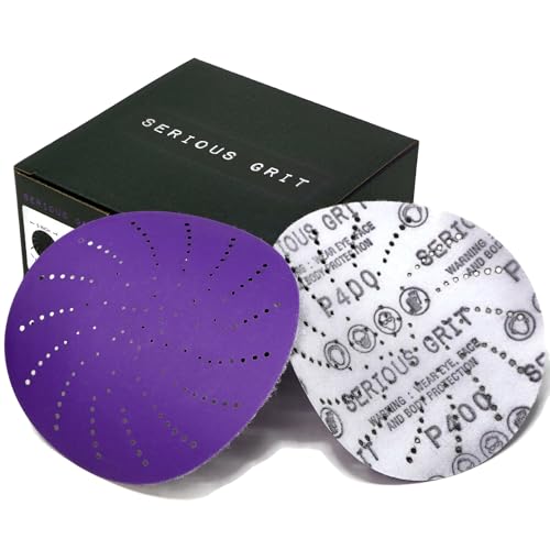 Image of Serious Grit - 5-Inch P400 Grit Ceramic Multi-Hole Sanding Discs - 50 Pack
