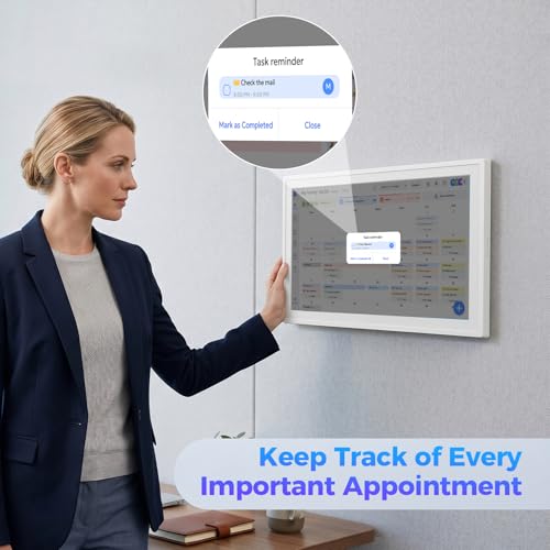 Digital Calendar 15.6 inch Wall Planner Electronic Calendars & Chore Chart, Smart Touchscreen Display for Family Office Schedule & Routine, Meal Planning, No Subscription, Wall & Desk Mountable Gifts by okulaku - Image 6