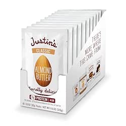 JUSTIN'S Classic Gluten-Free Almond Butter Squeeze Packs, 1.15 Ounce (Pack