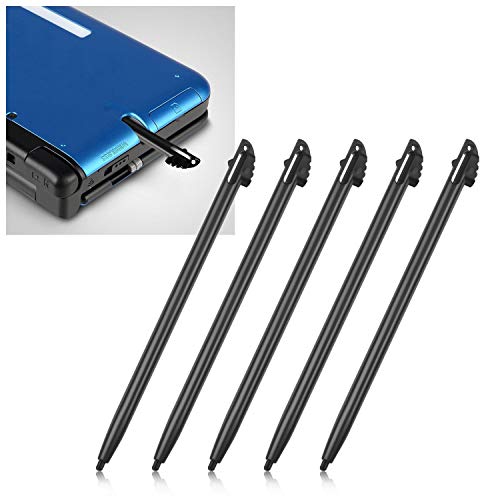 Insten Pack of 5 pcs Replacement Stylus Touch Pen Compatible with Nintendo 3DS XL   3DS LL , Black (NOT COMPATIBLE with NEW 3DS)