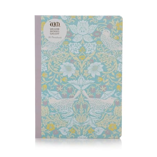 Carnet A5 William Morris avec motif Strawberry Thief haut de gamme