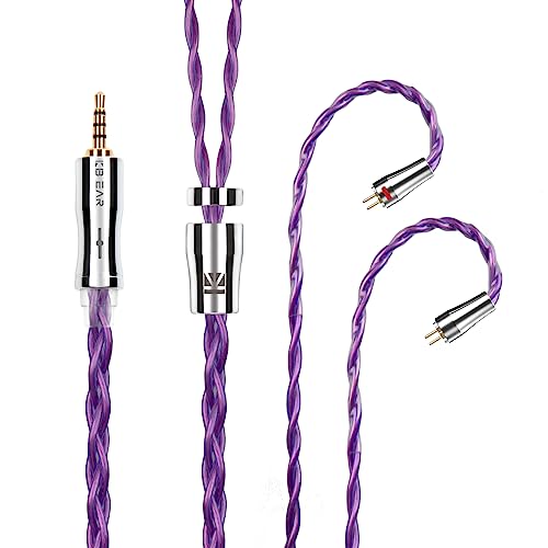 Yinyoo �C���t�H�� �P�[�u�� 0.78mm 2pin 2.5mm KBEAR �s KBX4989 6N�P������ 4�c �C���z�� ���P�[�u�� �o�����X �w�b�h�t�H�� �����p�P�[�u�� hi-fi�I�[�f�B�I �C�����j �A�b�v�O���[�h�P�[�u�� �i�p�[�v���E2