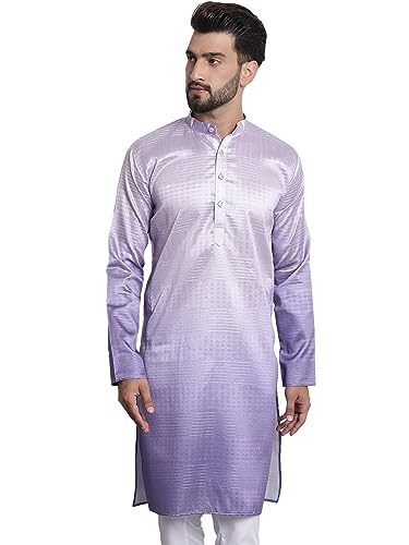 Image of SOJANYA (Since 1958 Men's Jacquard Silk Woven Design Long Kurta