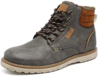 Quicksilk EYUSHIJIA Men's Waterproof Snow Boots Hiking Boot (10 D(M) US, Dark Gray-Fur