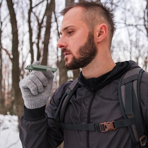 2 peças de espelho de sinal pequeno, espelho de acampamento, espelho refletivo de sobrevivência, kit