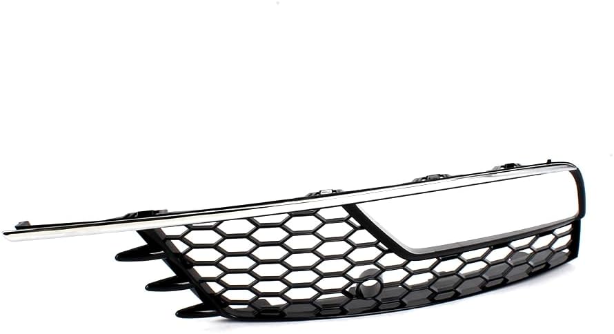 Three box Front Bumper Fog Light Grille Cover Cap With Chrome Fit for Audi A3 2013 2014 2015 2016 2017 RS Version Left Side 1 Pc