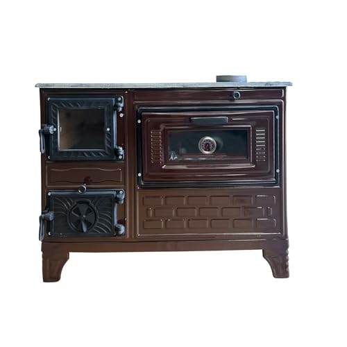 Estufa de hierro fundido con horno   Chimenea