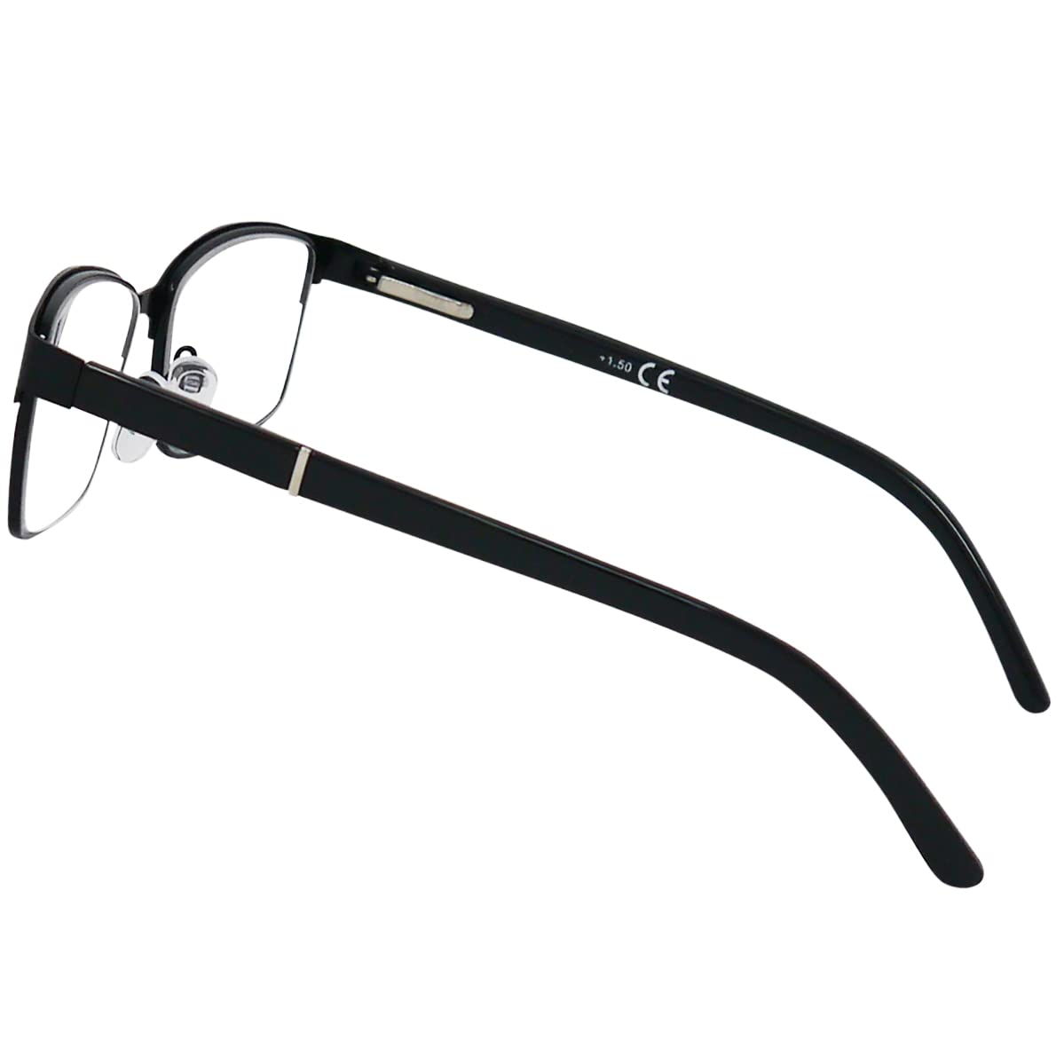Cienkie metalowe okulary do czytania z prostokątnymi szkłami, gratis etui na okulary, oprawka ze stali nierdzewnej, pomoc w czytaniu dla mężczyzn i kobiet