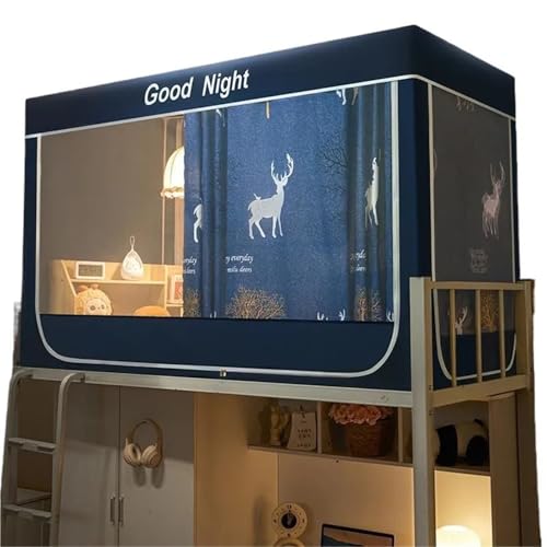 Cortina de cama litera con mosquitera integrada de 90x190x90cm opaca color 4 7