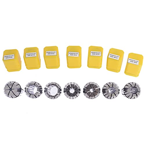 waltyotur ER20 Conjunto de pinças de mola de aço carbono de 1/8-1/2 polegada conjunto de pinças para