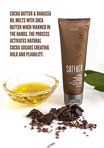 Surface Hair Curls Cream Wax, Define And Add Shine And Texture To Curly Hair, With Cocoa And Shea Butter, 4 Fl. Oz. #TOP2