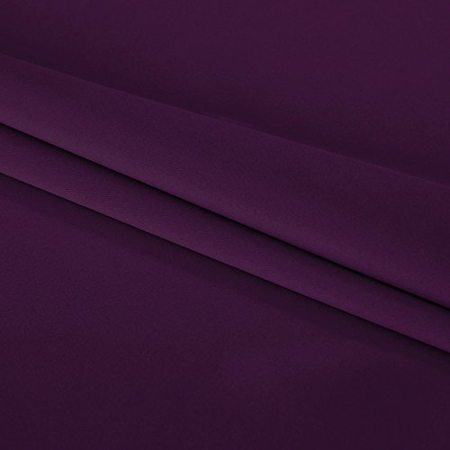 Turquoize Blackout Curtain Valances Solid Rod Pocket Scalloped Valances Short Curtain Panels For Kitchen Window/Bedroom/Barthroom, 52" X 18" Inches, 1 Panel, Plum Purple #TOP6