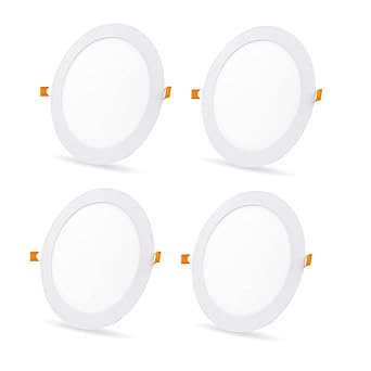 D'Mak 15 Watt LED Round False Ceiling/Recessed Panel Light for POP (Warm White, Pack of 4)