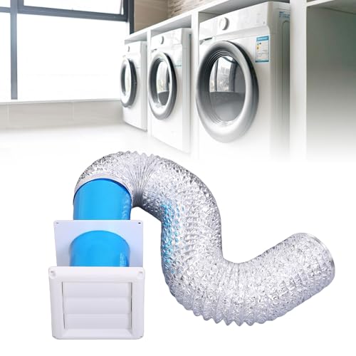 Tuyau d'aération sèche-linge 4 pouces avec grille 6x6 et pinces - 6