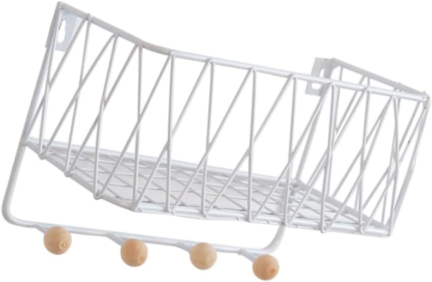 LIFKOME Modern Wall Hooks Kitchen Organizer Hanger Small Shelf Wall-Mounted Storage Rack Decorative Shelf Brackets Hanging Holder Storage Rack Hooks Easy Install Sturdy