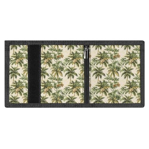 Tropical Coconut Tree Print Wallet for Men, 8 Credit Card Holder Slim Minimalist Front Pocket Small Mens Bifold Wallets3