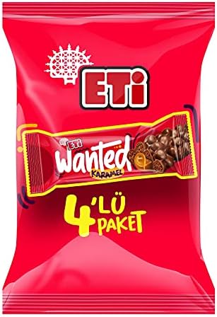 Eti Wanted Buğday Gevrekli Karamelli Bar 4 x 32 g