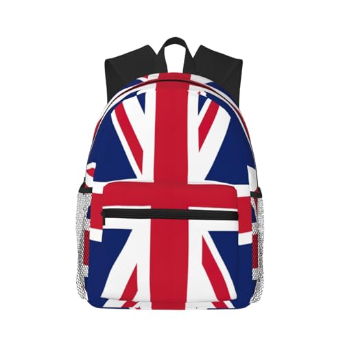 Sac à dos noir avec drapeau britannique taille unique pour homme et femme