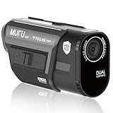 ドライブレコーダー バイク用 装着即時録画 前後2カメラ録画 GPS スマート感知センサー 手のひらサイズ ヘルメット装着 バイク 自転車 200万画素 IP66防水防塵 MUFU MAXWIN MF-BDVR001G