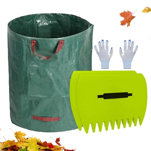 Yplkm Pale per foglie e artigli, rompighiaccio con manico ergonomico, pinza ergonomica con grande manico per il giardino | raccolta di palette da giardino e da cortile per foglie, e sporco