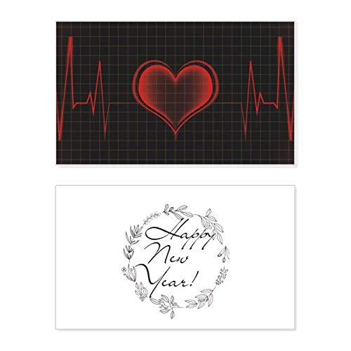 Carte Coeur Électrocardiogramme pour rompre la monotonie des voeux de Nouvel An