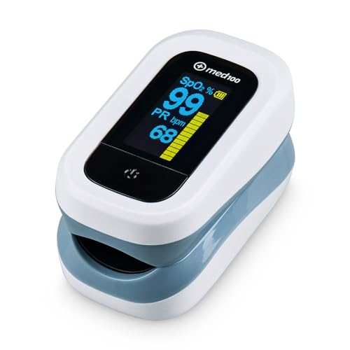 med100 Premium Pulsoximeter – Präzise Messung von Sauerstoffsättigung (SpO₂) & Herzfrequenz,...