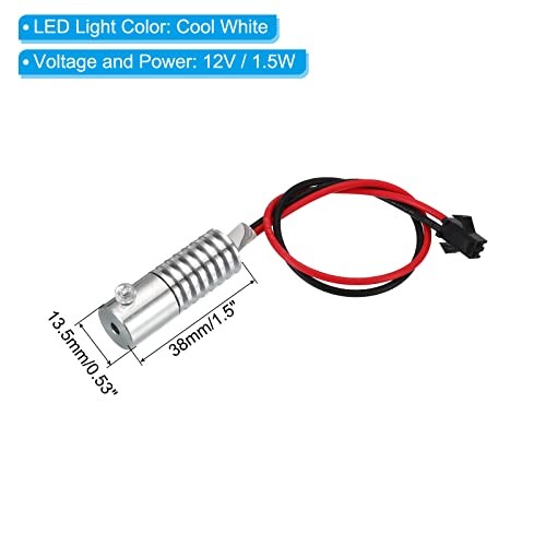 Image of PATIKIL 3mm 3.0m PMMA Side Glow Fiber Optic Cable Kit, with LED Aluminum Illuminator 12V 1.5W Guide Light Source Decoration for Home DIY Lighting, Cool White