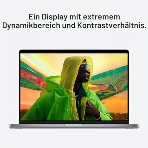 2021 Apple MacBook Pro mit Apple M1 Pro (14-Zoll, 32GB RAM, 512GB SSD Kapazität) (QWERTY Englisch) Space Grau (Generalüberholt) – Ansicht 4