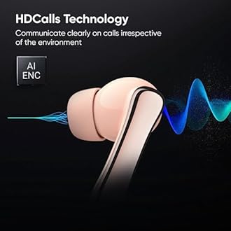 Mivi DuoPods A850 AI-ENC TWS with HDCalls Technology,13mm Rich Bass Drivers,50Hrs Playtime,Low Latency Gaming,Type C Fast Charging,Clear Audio Quality,Made in India Earbuds-Coral