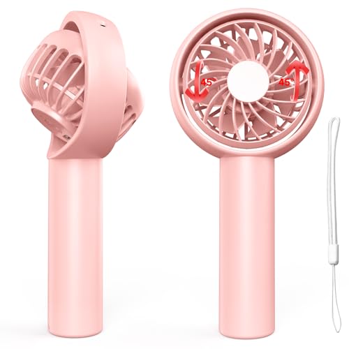 MREHER Portable Fan, 90°Tilts Up&Down Fans for Extra Cooling Space, 3 Speed Handheld Personal Fan with Lightweight Design, Rechargeable Mini Fans for Stylish Girl/Women/Men/Pets/Indoor/Outdoor