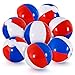 Whaline 12 Pieces Patriotic Inflatable Beach Balls 4th of July Party Red Blue White Beach Balls 7.9 Inch PVC Pool Toys for Boys Girls Independence Day Summer Beach Party Water Sand Game Supplies