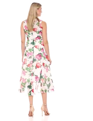 chinese dress ladies Watch Calvin Klein Women's Chiffon Sleeveless V Neck Maxi Dress on Amazon  Live
