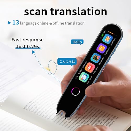 X12 Pen Scanner Reader, 55 idiomas OCR Digitalização Digital, Dispositivo de Texto para Fala, Trecho