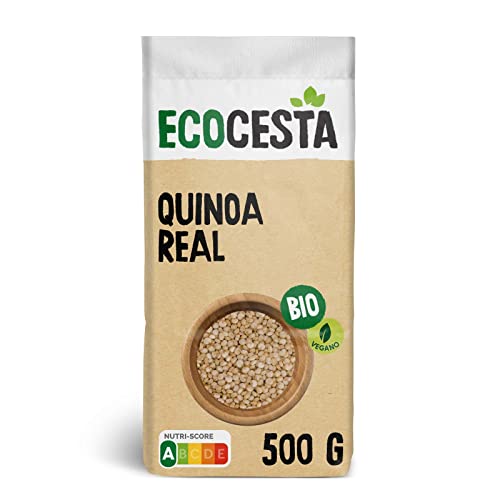 Ecocesta - Quinoa Real de Cultivo Ecológico - 500 g - Ayuda a Controlar tu Peso - Alto Contenido en Fibra y Proteínas - Ideal para Acompañar Ensaladas, Sopa y Sofritos Vegetales