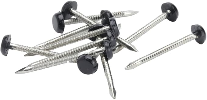 40mm Black UPVC Poly Headed Pins Stainless Steel (Pack of 50)