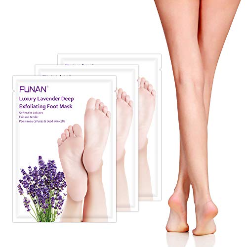 Foot Peel Mask 3 Pack, Peeling Away Calluses and Dead Skin Cell, Contain Lavender Essence, Exfoliating Foot Mask and Makes Your Feet Soft (3 pcs)
