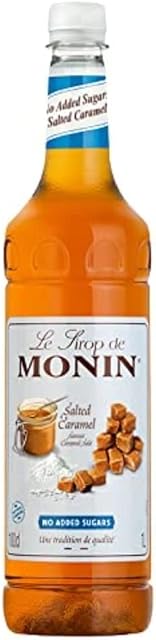 MONIN Premium Salted Caramel No Added Sugar Syrup 1L