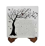 KLbyLe Wooden Sympathy Plaque with Stand – A Limb Has Fallen from The Family Tree Memorial Sign – Bereavement Condolence Gifts for Loss of Loved One – Tabletop Remembrance Decor