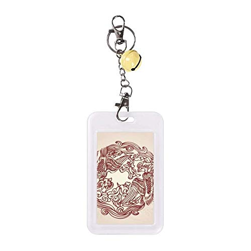 Pochette deux phénix chinois pour ne plus jamais perdre votre badge de bureau