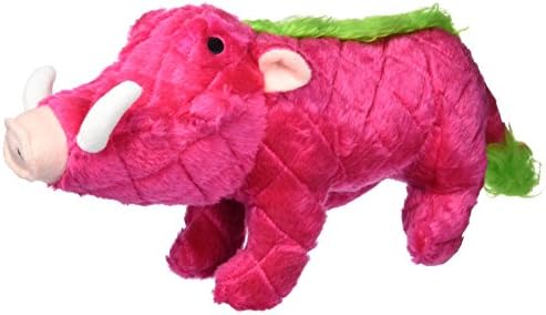 MIGHTY- Safari Pink Warthog- Squeaker-Multiple Layers. Made Durable, Strong & Tough. Interactive Play Dog Toy (Tug, Toss & Fetch). Machine Washable & Floats