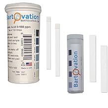 Peracetic Acid 0-160 ppm & Chlorine 0-200 ppm Test Strips [100 Strips of Each]