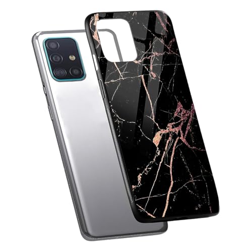 Image of COLORflow Back Cover Compatible with Samsung Galaxy A71 | Black Marble Golden | Shockproof TPU Bumper Cover with Camera Protection Back Cover Compatible with Samsung Galaxy A71