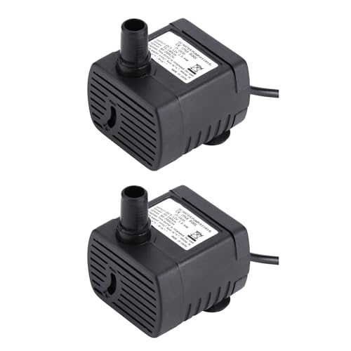 Solar-Springbrunnenpumpe, Wasser-Teichpumpe, 7 V, 1,2 W, solarbetriebener Brunnen-Set, bürstenloser Brunnen, für Garten, Teich, Pool, Fische, 2 Stück