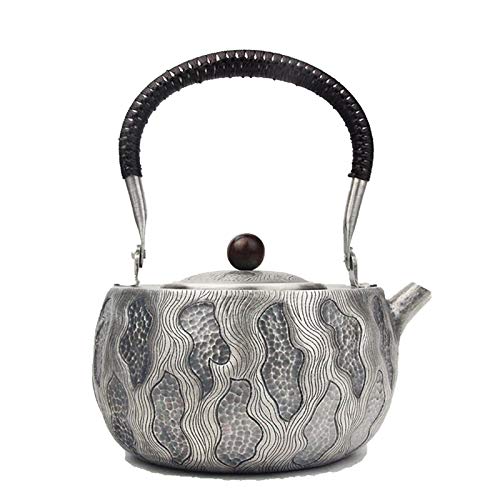 No-Branded Teiera d'Argento hkrstssxj Pure Silver Kung Fu Tea Pot Set Produzione Manuale della Produzione Manuale della…