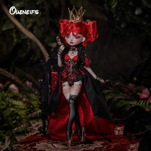 Muñeca BJD Heart Reina Roja 1/6 con cabello rojo miniatura 3