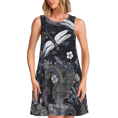 Robe d'été sans manches fluide pour stopper l'inconfort de la chaleur